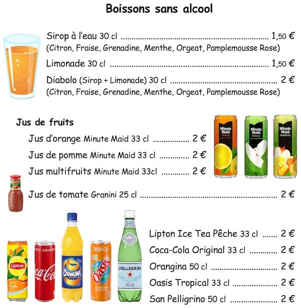 Boissons sans alcool